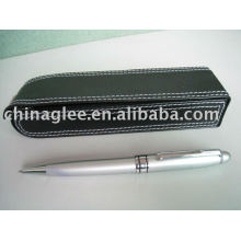 promotion pen set PU leather case with metal pen